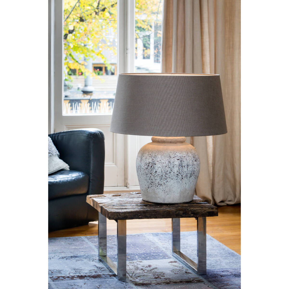 Keramická stolní lampa + stínidlo dle přání na míru - Obrázek 2